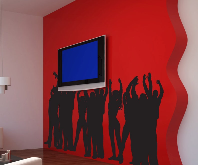 Vinyl Wall Decal Sticker Concert Crowd 1232B
