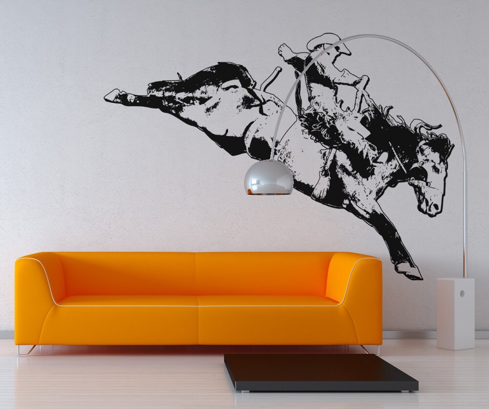 Rodeo Rider Wall Decal Sticker. Rodeo Wall Art Decor Western Theme ...
