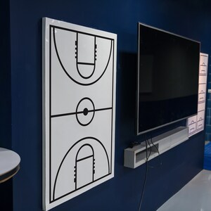 Basketball Court Vinyl Wall Art Decal Sticker. Basketball Court Layout ...