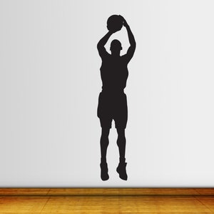 Life Size Basketball Wall Decal Sticker. Sneakerhead Decor Boy&#39;s Basketball Room Decor. Sports Theme Art Decor. Man Cave Basketball Art #339