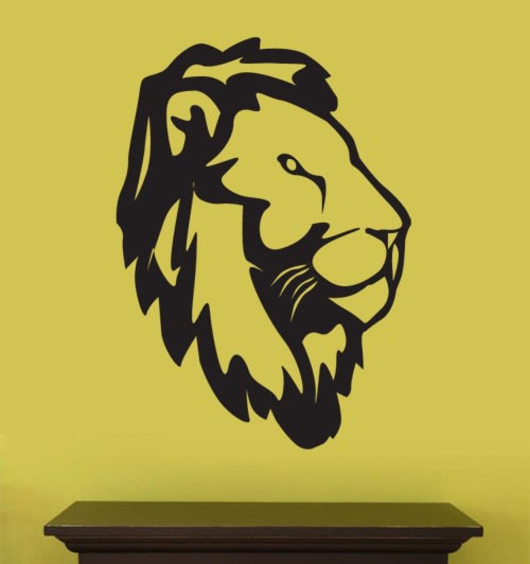 Vinyl Wall Decal Sticker Safari Jungle Lion Head Decor 150 - Etsy