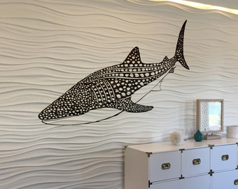 Whale Shark Wall Decal Sticker. Nursery Home Decor, Bedroom Wall Decor. Underwater Sea Life Theme Wall Decor. Marine Life Art.  #OS_ES109