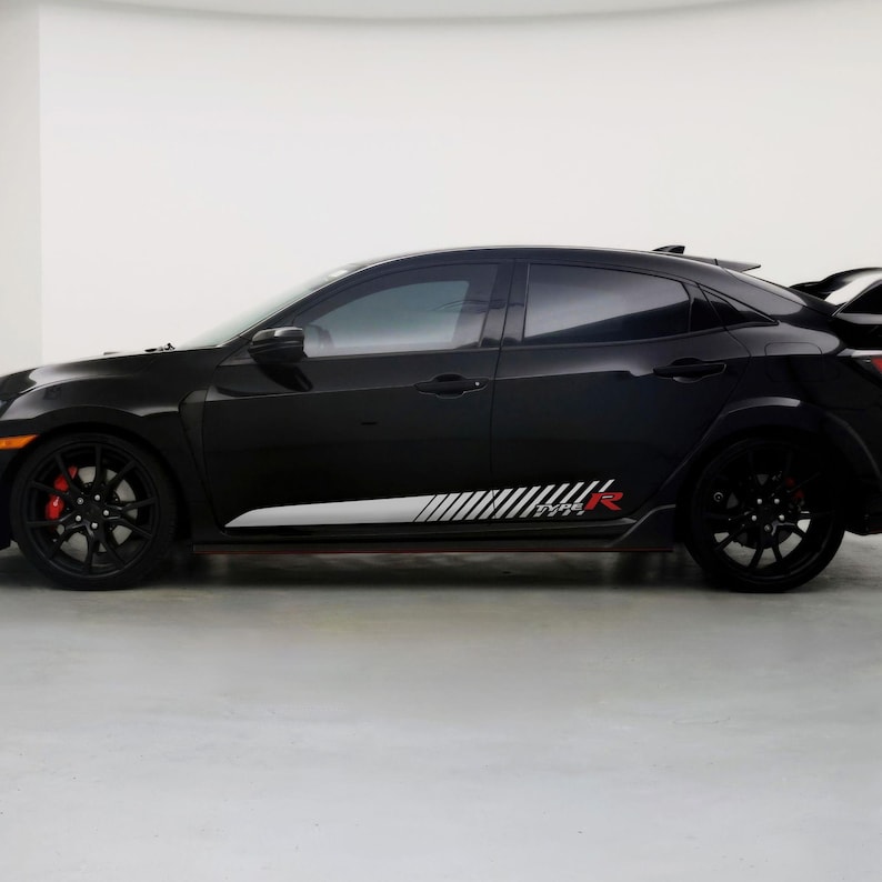 Type R Racing Banner Car Decal for Honda Civic Type R. Sports Racing Graphic Decal Sticker ...