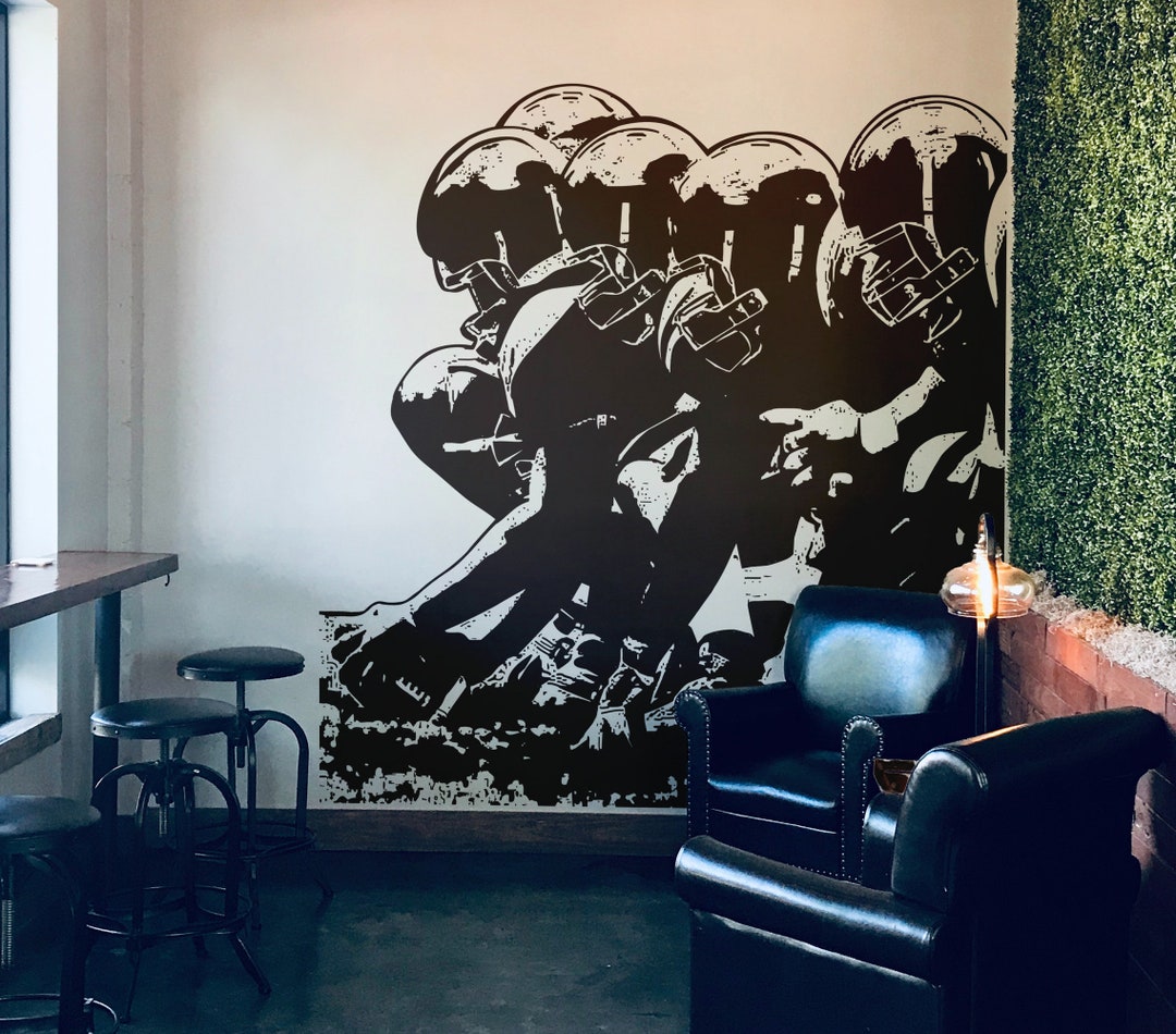 Football Wall Decal. Sports Bar Wall Art. Football Room Decor. Football