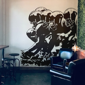 Football Wall Decal. Sports Bar Wall Art. Football Room Decor. Football Decor for Boy&#39;s Room Wall Art. Game Room Sports Decoration. #5086