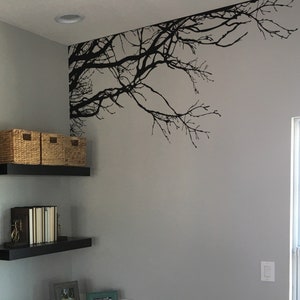 Large Corner Wall Tree Branches Wall Decal. Dining Room Wall Decor. Tree Branches for Kitchen. Wall Art for Nursery Room. Salon Decor. 444 image 2