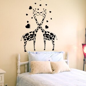 Vinyl Wall Decal Sticker Giraffe Love 1357B image 3