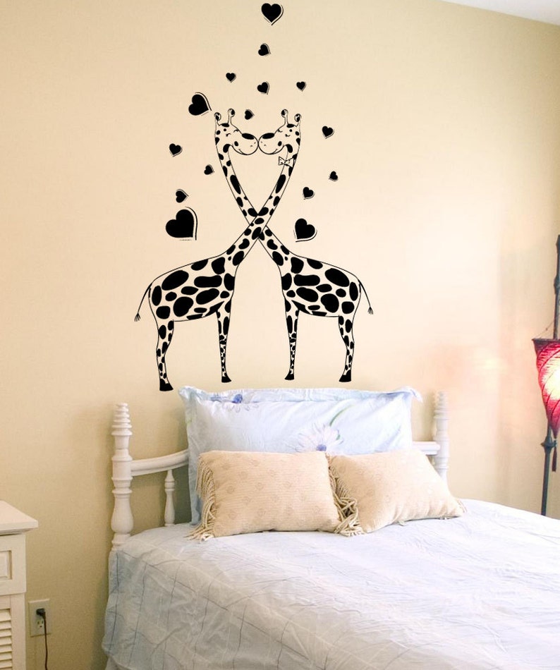 Vinyl Wall Decal Sticker Giraffe Love 1357B image 3