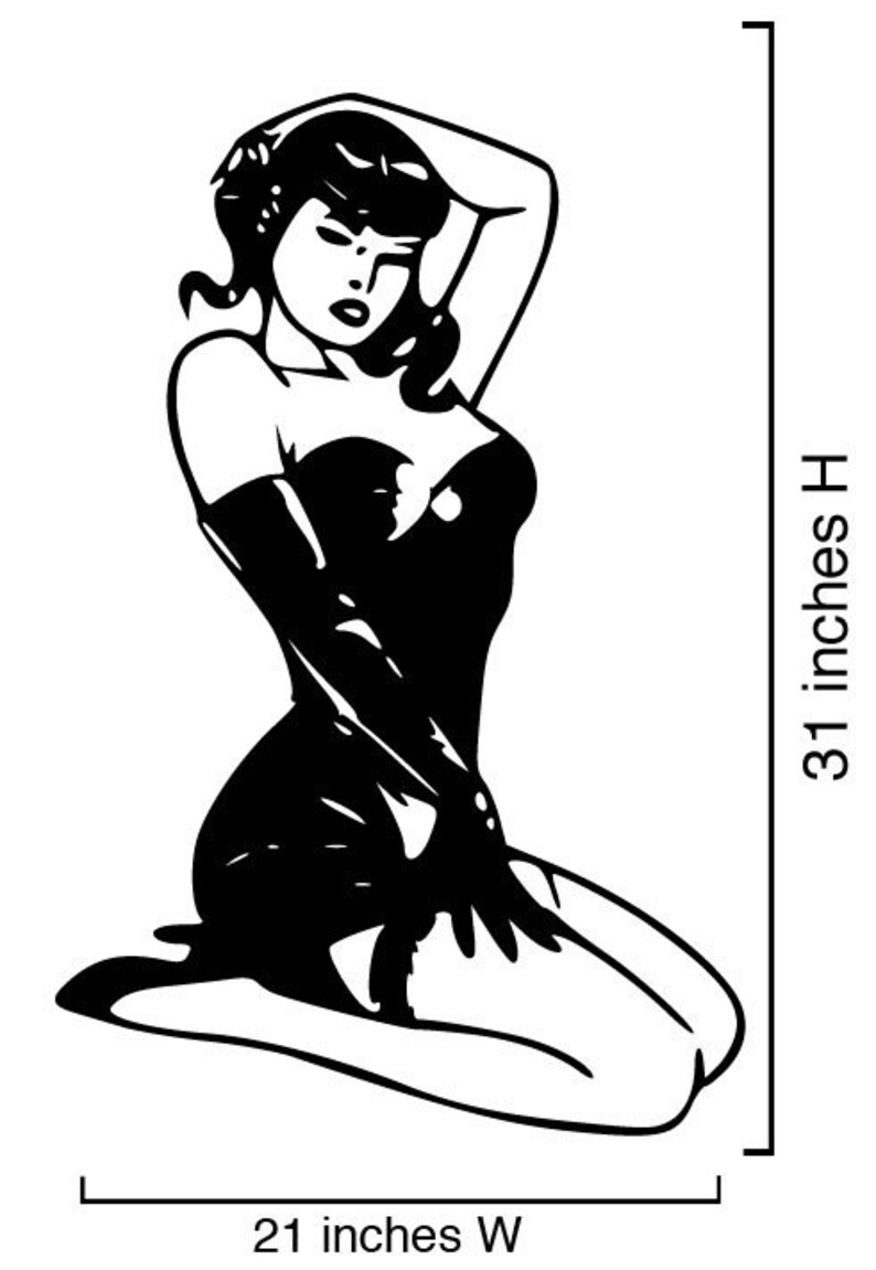 Vinyl Wall Decal Sticker Sexy Pinup Girl Model 226s Etsy 