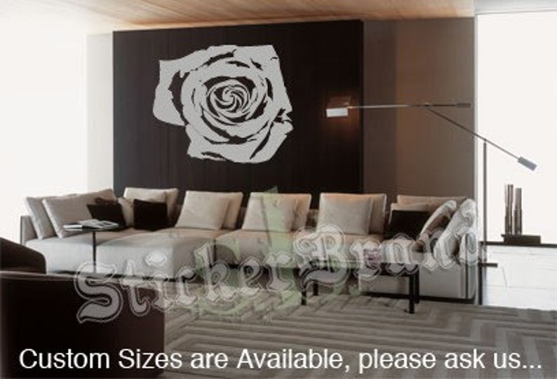Vinyl Wall Decal Sticker White Rose Flower Floral 365 Etsy