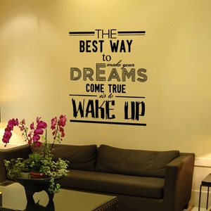 Vinyl Wall Decal Sticker Make Your Dreams Come True Quote 5154m image 2