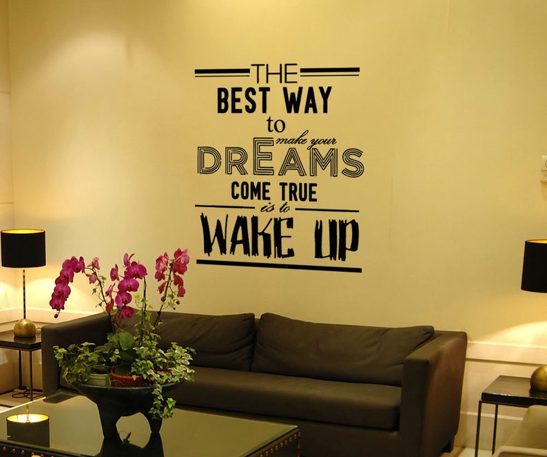 Vinyl Wall Decal Sticker Make Your Dreams Come True Quote 5154m image 2