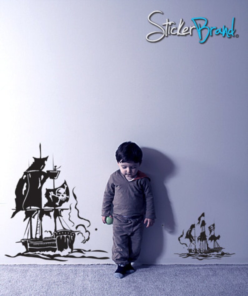 Vinyl Wall Decal Sticker Pirate Ships GFoster125s image 1