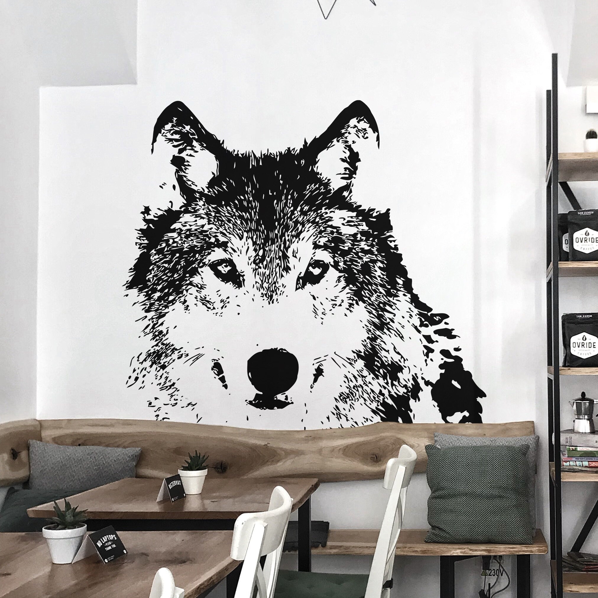 Wolf Wall Decal Sticker. Wildlife Sticker for Kid's Room Wall Art Decor ...