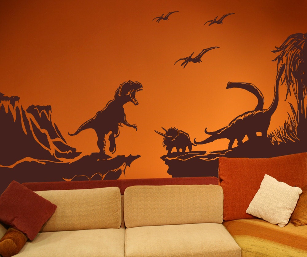 Vinyl Wall Decal Sticker Dinosaur World GFoster170B Etsy