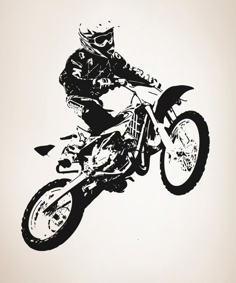 Vinyl Wall Decal Sticker Motocross OSAA194B Etsy Canada