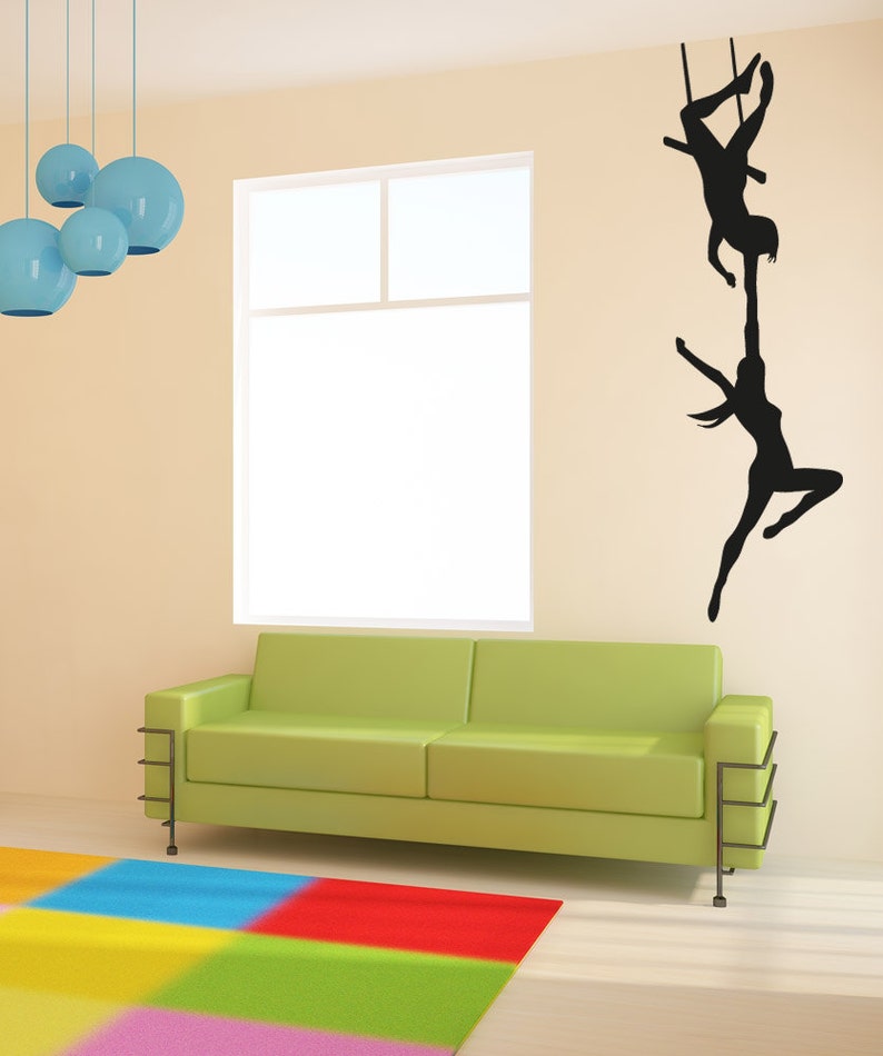 Vinyl Wall Decal Sticker Circus Trapeze OSAA1190B image 3