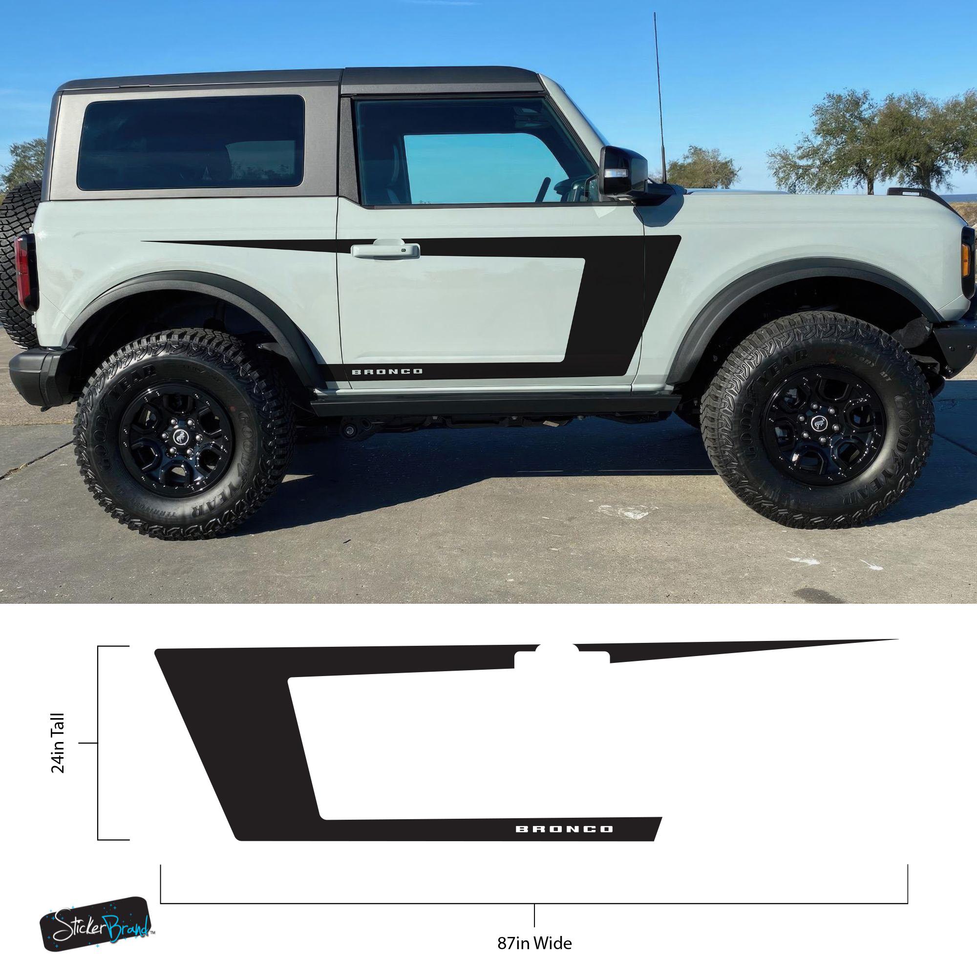 Bronco R Graphics Graphic Decal for Bronco 2021 to 2025. Bronco Door Racing Graphic Decal ...