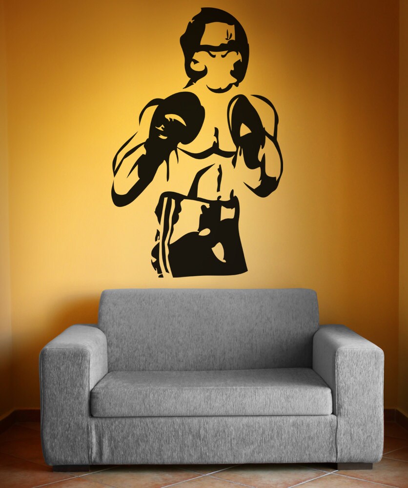 Boxer Boxing Wall Decal. 65in Tall X 41in Wide osaa683m - Etsy