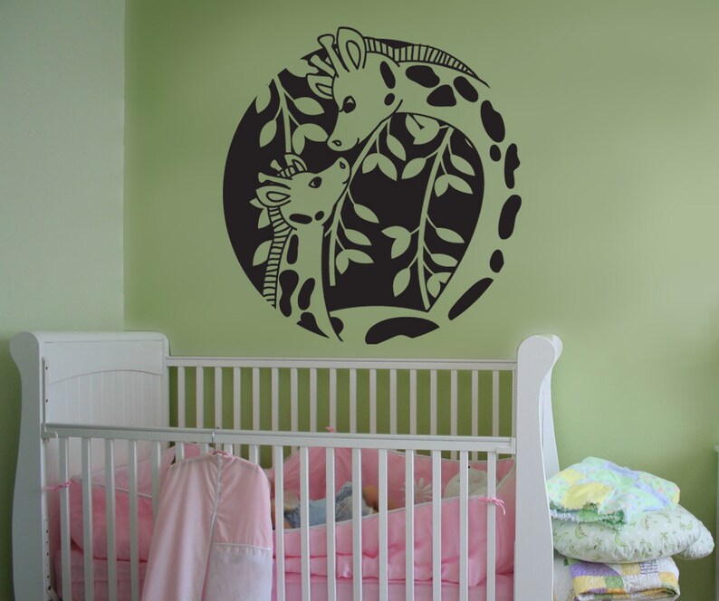 Vinyl Wall Art Decal Sticker Giraffe Circle OSDC727m