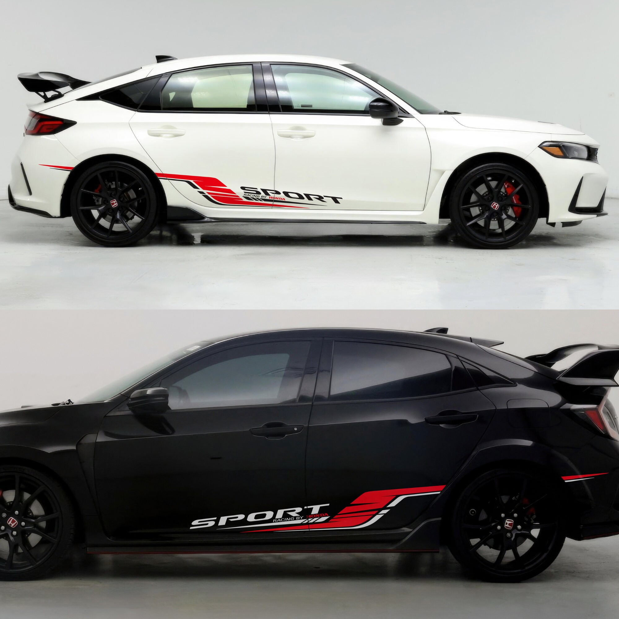 Car Sticker for Honda Civic Sports Racing Graphic Decal Sticker. Type-r ...