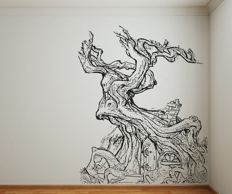 Vinyl Wall Decal Sticker Twisted Treehouse OSAA1334s