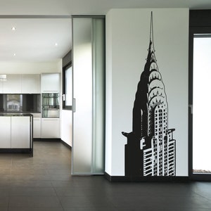 Chrysler Building NYC New York City Vinyl Wall Decal Sticker. Skyscraper Theme Decor. #OS_AA232