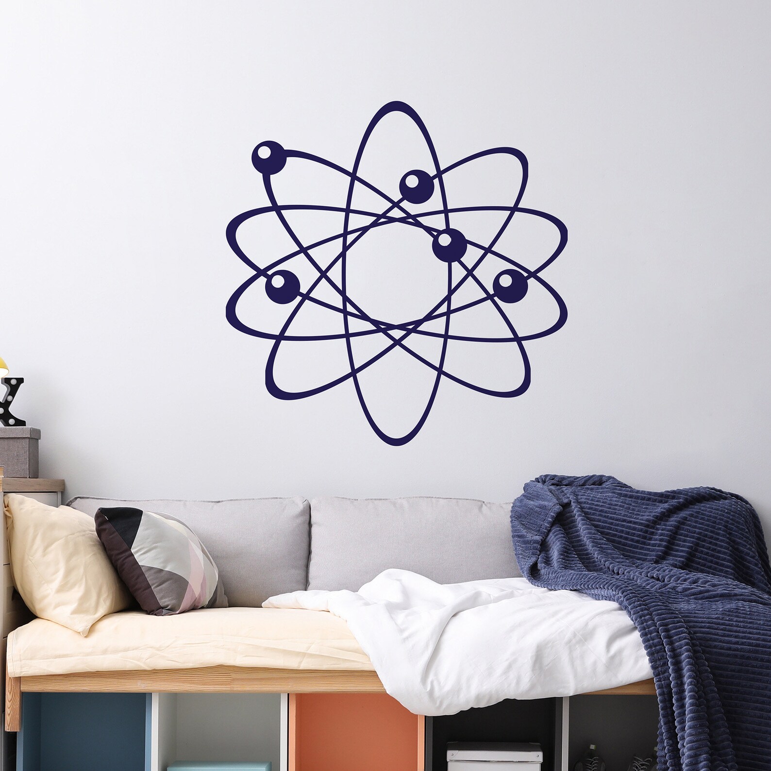 Atom Outline Sticker Atom Wall Decal Sticker - Educational Science Room Decor for Classrooms ...