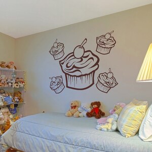 Vinyl Wall Decal Sticker Cupcakes OSAA186B