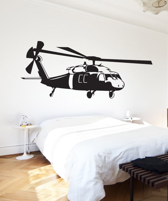 Vinyl Wall Decal Aufkleber Blackhawk Hubschrauber 1271b