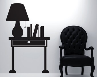 Lamp on Desk Vinyl Wall Decal Sticker. #OS_DC101