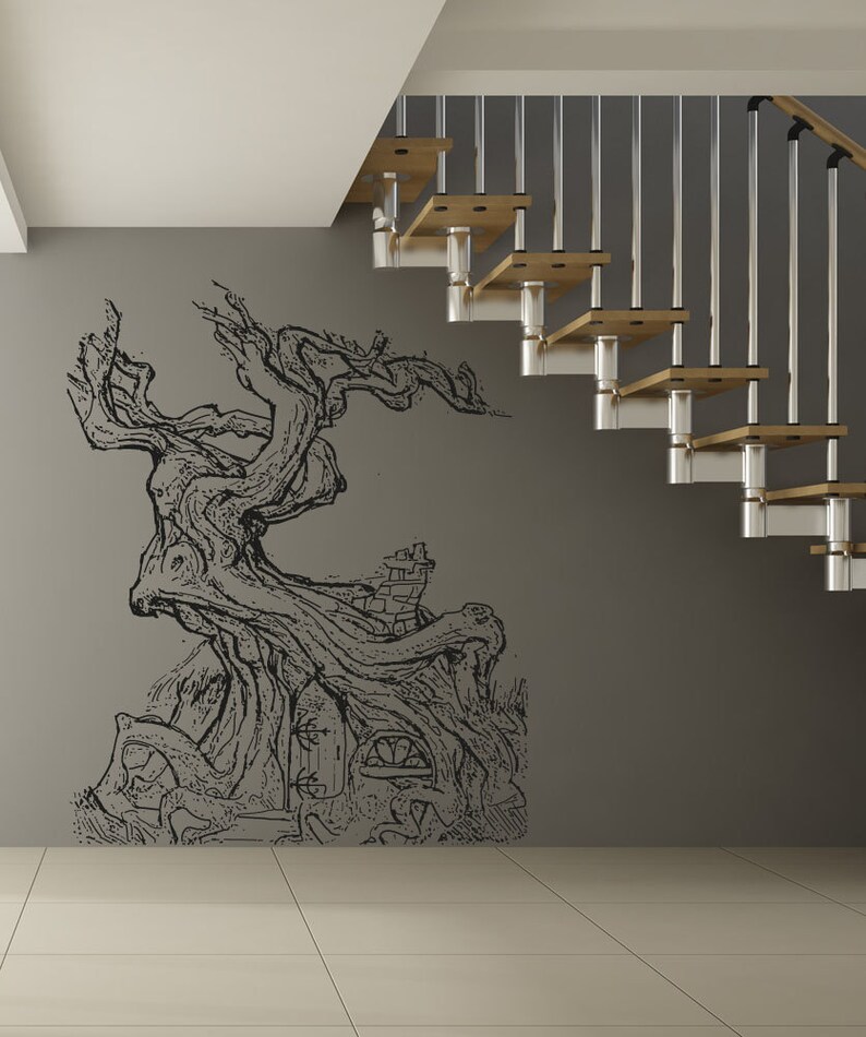 Vinyl Wall Decal Sticker Twisted Treehouse OSAA1334s