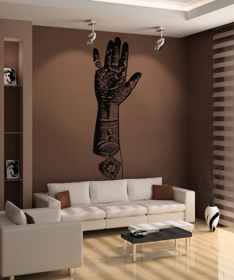 Vinyl Wall Decal Sticker Henna Tattooed Hand OSAA385s