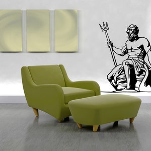 Vinyl Wall Decal Sticker Poseidon Greek Statue OSMB512m