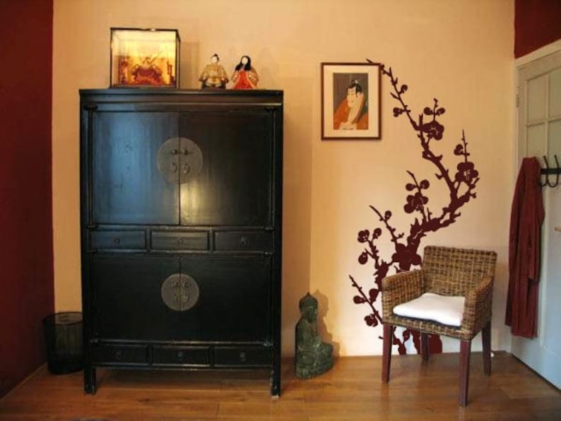 Japanese Asian Flower Vinyl Wall Decal Sticker. Nursery Room Etsy