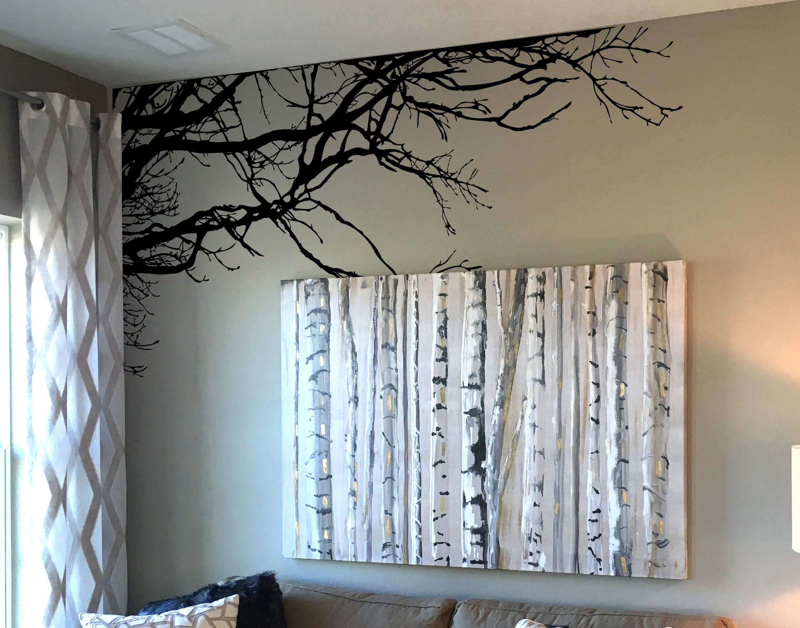 Tree Top Branches Vinyl Wall Decal Sticker for Your Bedroom Wall Decor ...