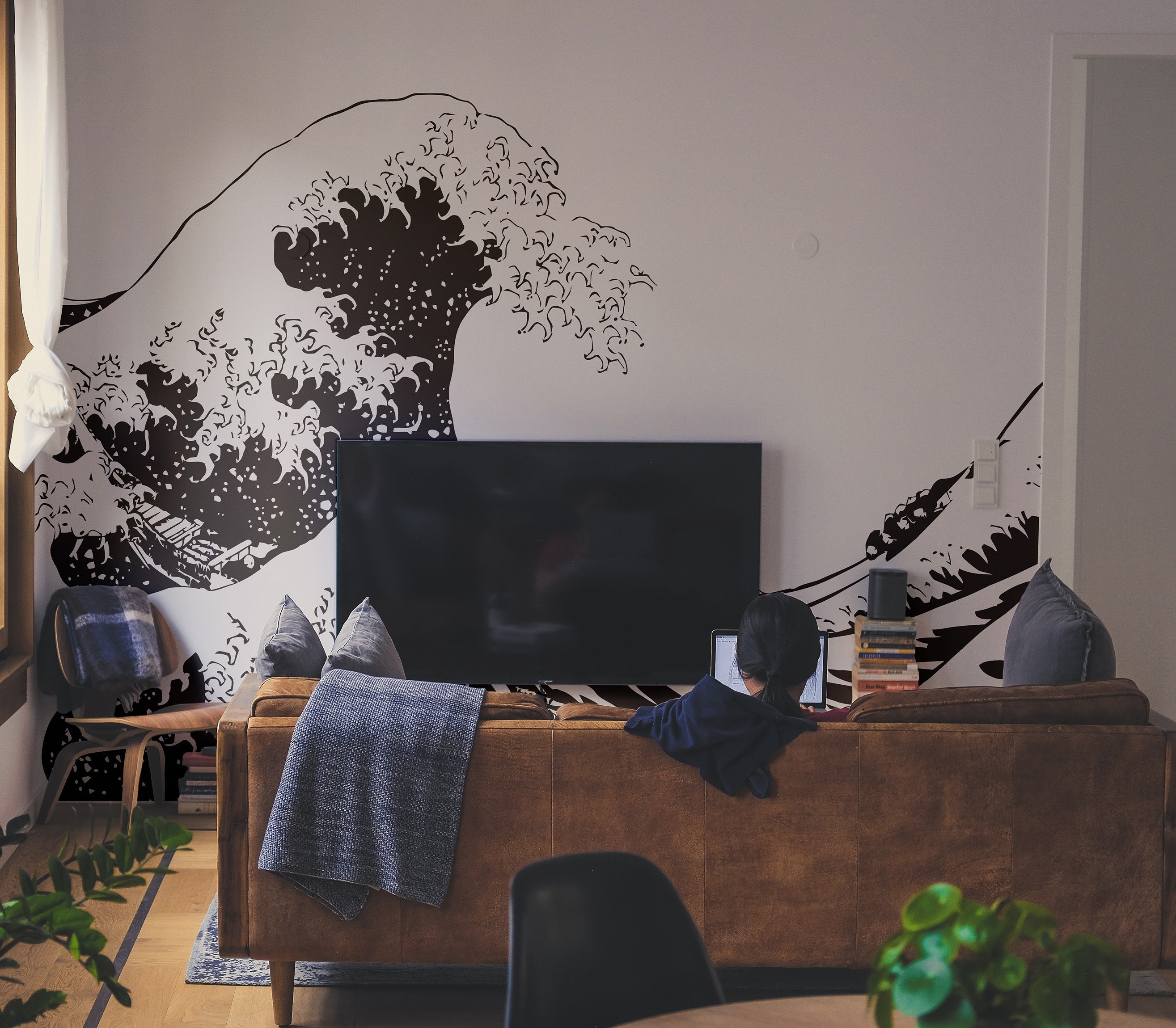Leinwandbild „Die Große Welle“ Von Hokusai – 70x50 Cm, Moderner Druck, Fertig Zum Aufhängen