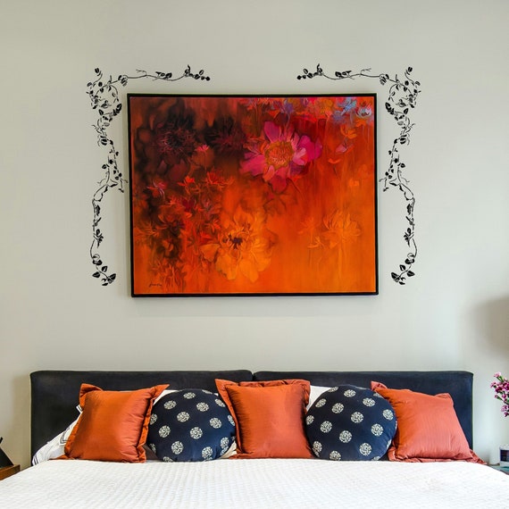 Autocollants Muraux Fleurs - Décoration Florale Pour Chambre Ou Salle De Bain