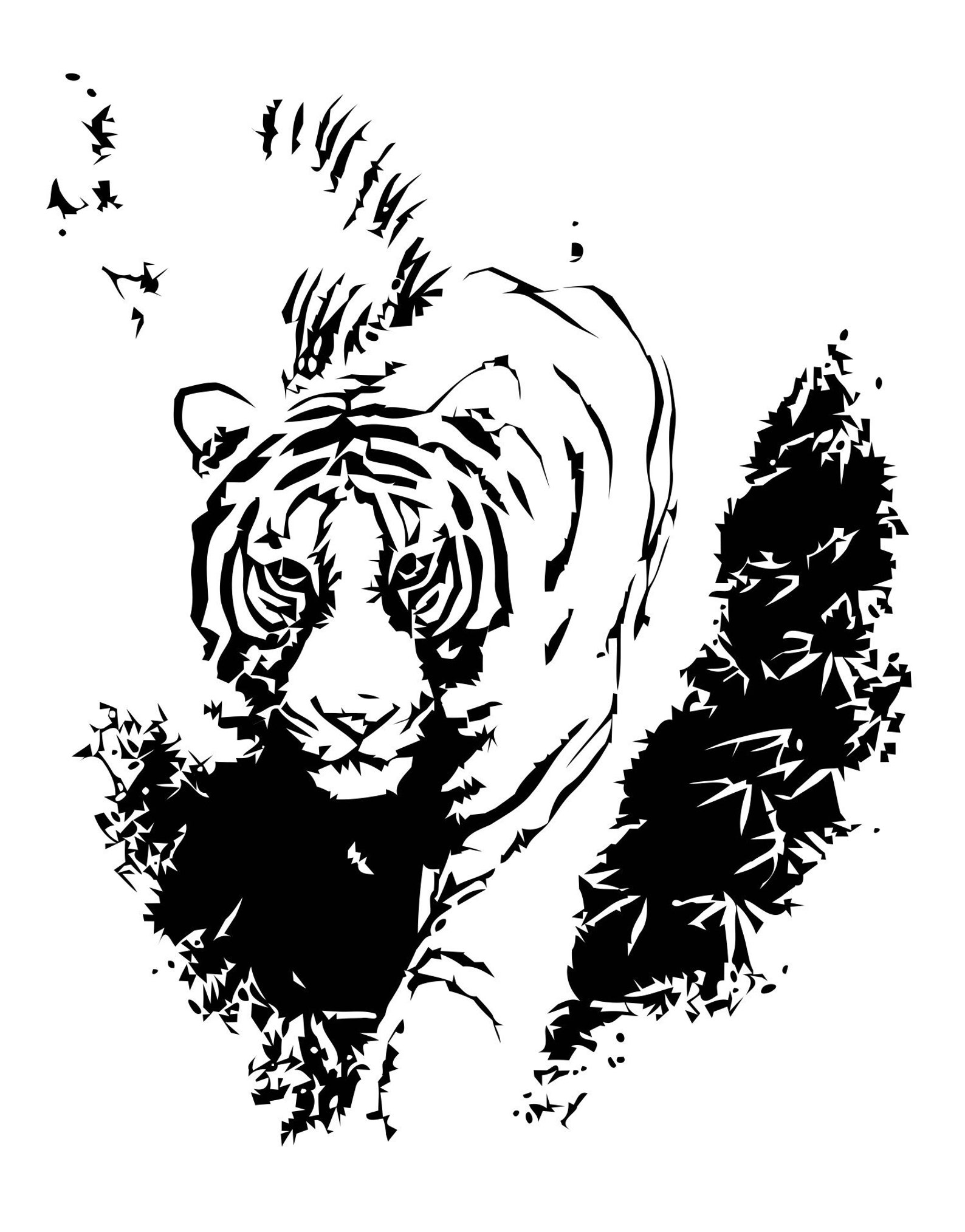 Tiger Prowling Vinyl Wall Decal Sticker. jungle Theme Bedroom Etsy