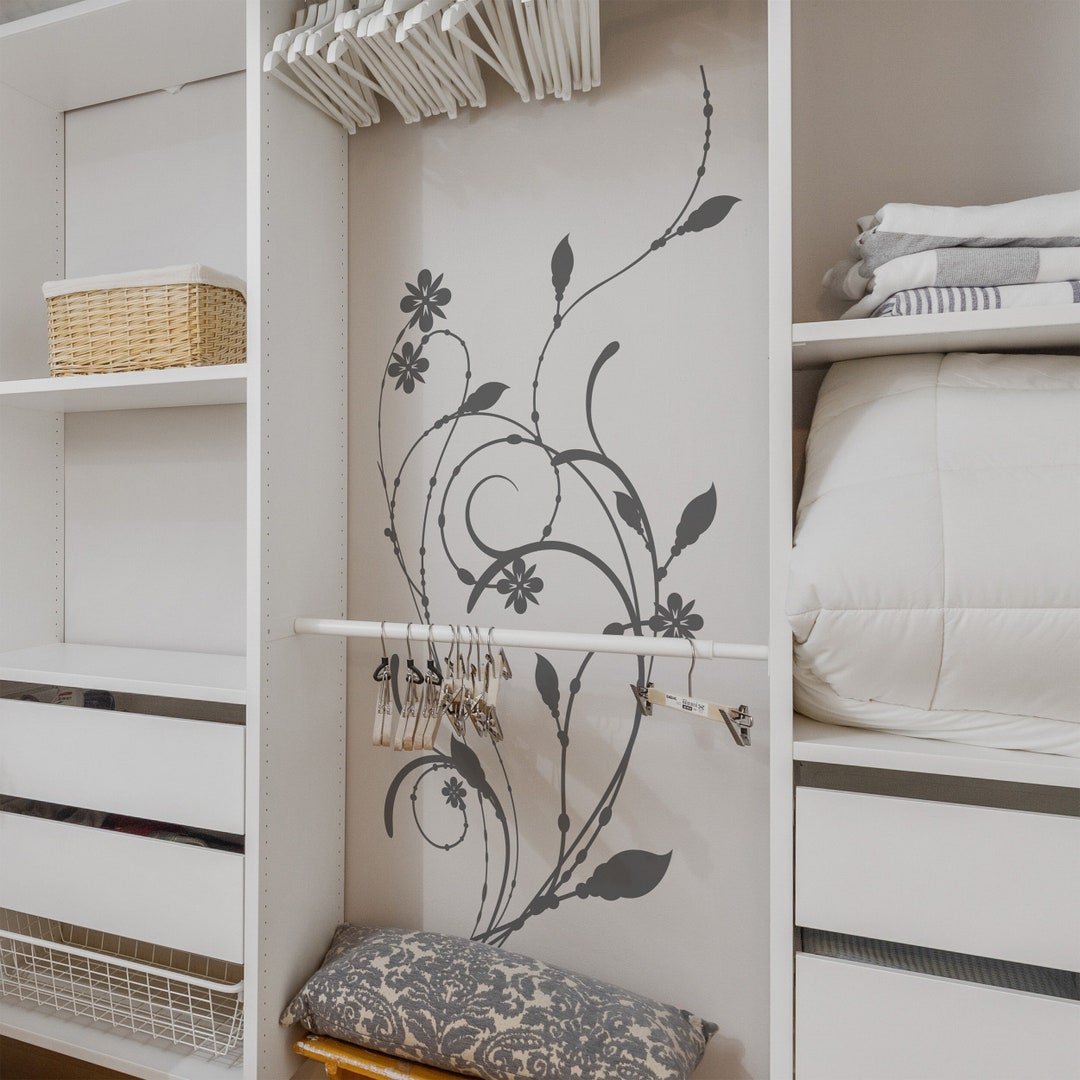 Bedroom Flower Wall Decal Sticker. Floral Arrangement Wall Decor ...