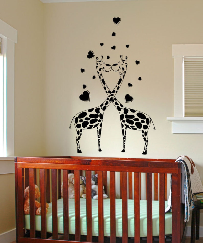 Vinyl Wall Decal Sticker Giraffe Love 1357B image 2