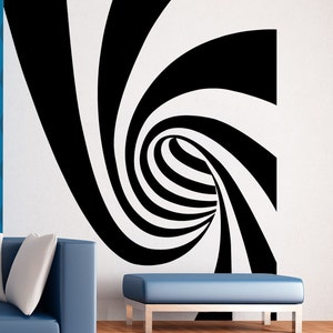 Optical Illusion: Roulette Mural - Removable Wall Adhesive Wall Decal Giant 52W x 27H