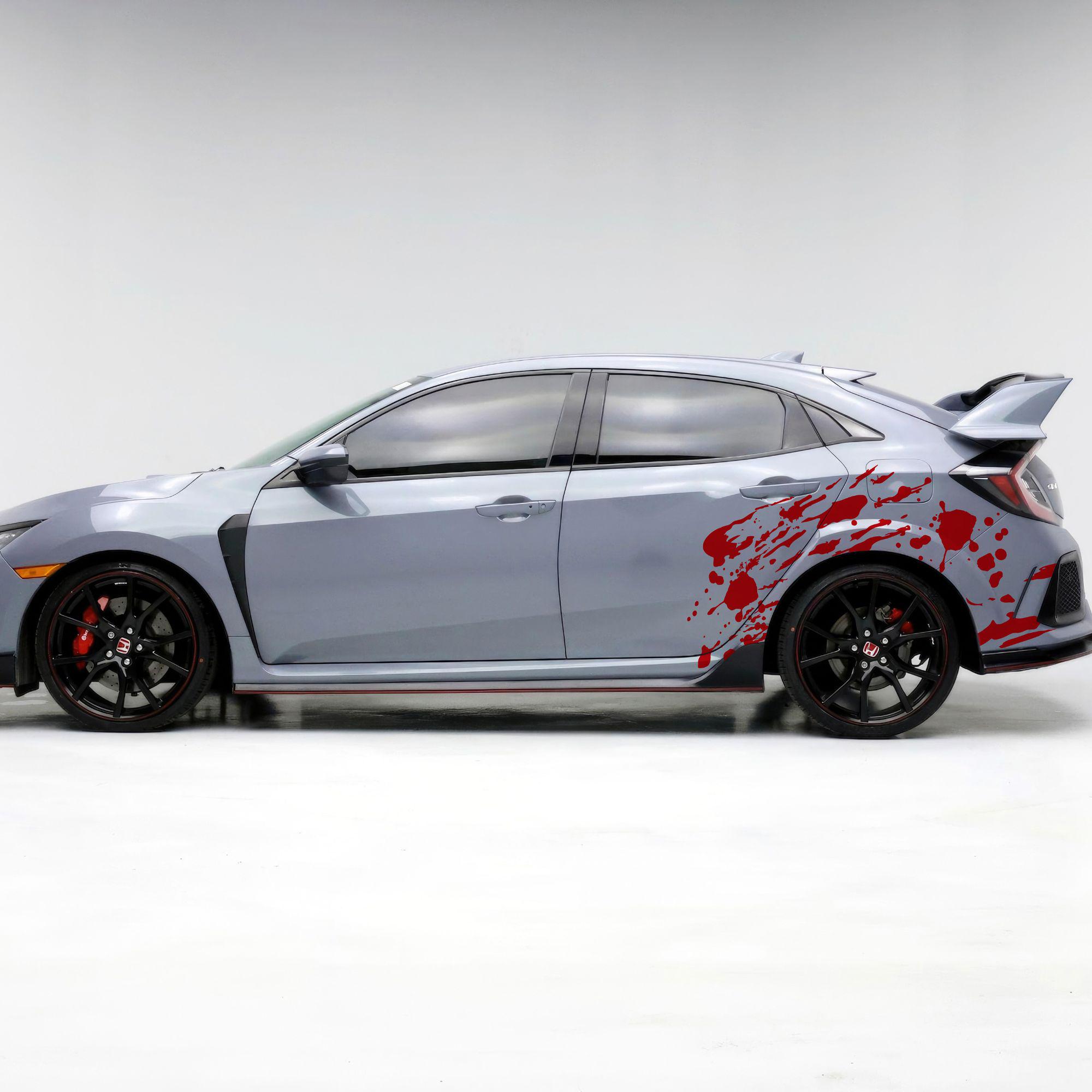 Red Blood Splatter Car Decal. Set of 2. Universal Fit. Civic, BMW ...