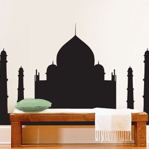 Vinyl Wall Art Decal Sticker Taj Mahal Silhouette India 154
