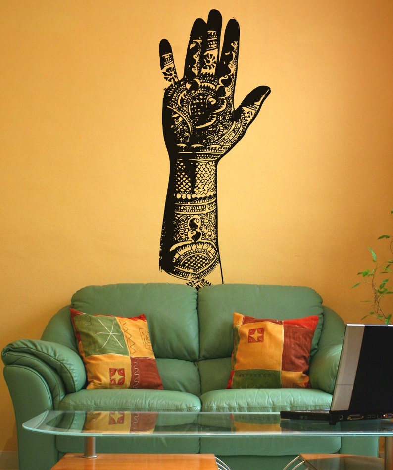 Vinyl Wall Decal Sticker Henna Tattooed Hand OSAA385s