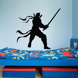 Ninja Martial Arts Sword Vinyl Wall Decal Sticker. Kid's Room Ninja Warrior Wall Decal. Asian Theme Decor.  #GFoster110