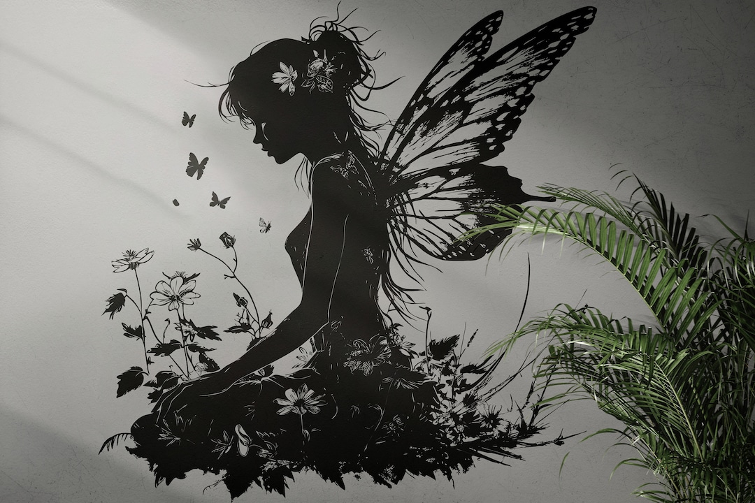 Fairy Wall Decal Sticker. Fairy Wings. Fantasy Theme Decor. Fairy Tale ...