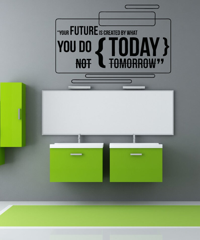 Motivational Quote Wall Decal Sticker. Verses Wall Decal. Office Wall ...