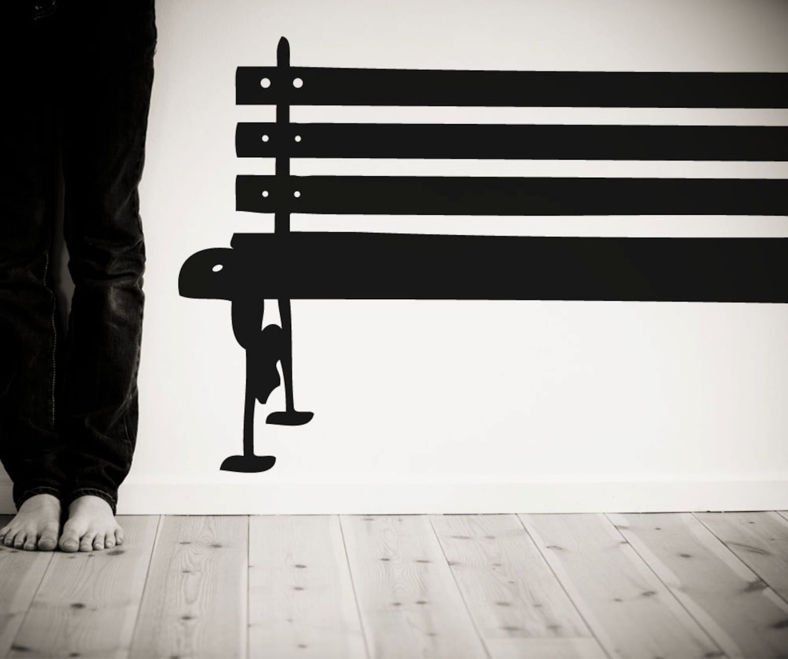 Park Bench Wall Decal Sticker. Nature Wall Decal. Forest Wall Decor ...