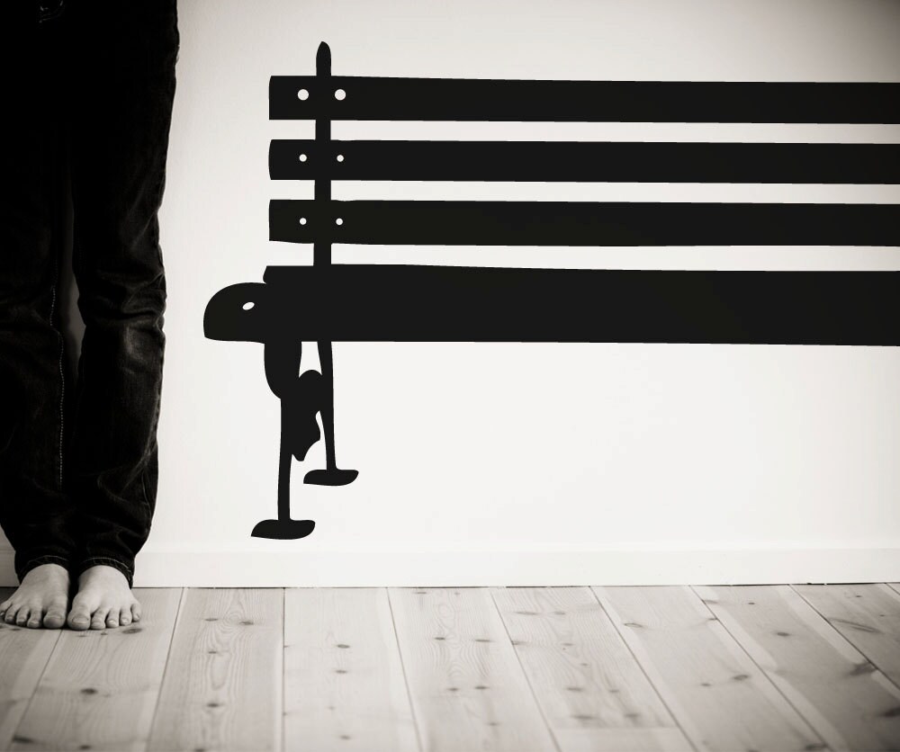 Park Bench Wall Decal Sticker. Nature Wall Decal. Forest Wall Decor ...
